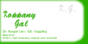 koppany gal business card