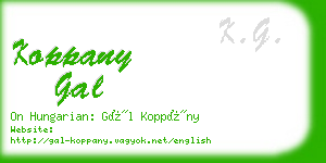 koppany gal business card